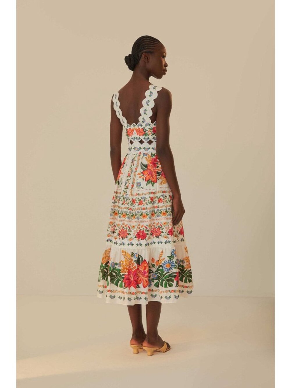 Farm Rio Off-White Bloom Garden Maxi Dress Size Medium - Picture 4 of 13